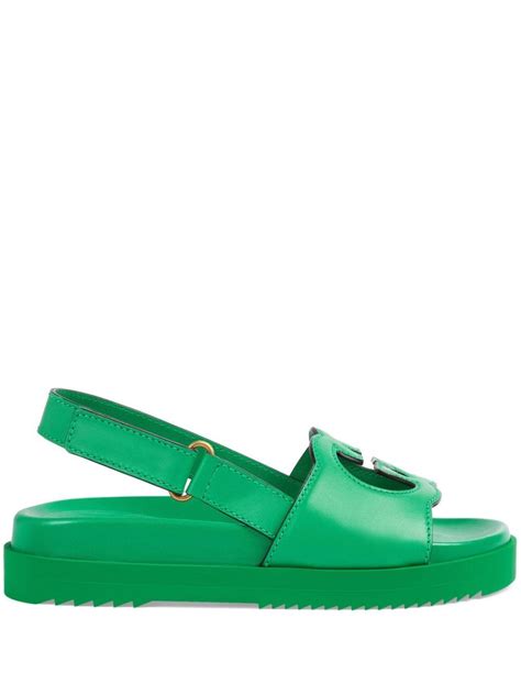 green gucci slides|green Gucci slides women's.